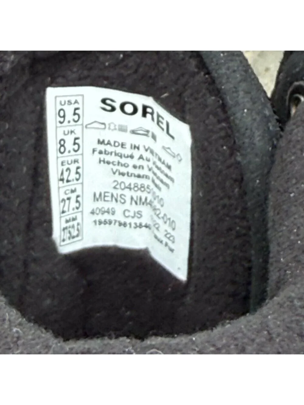 SOREL ANEKENY II HIKER WATERPROOF 9.5 Men's Outdoor Boot Black Gorpcore New